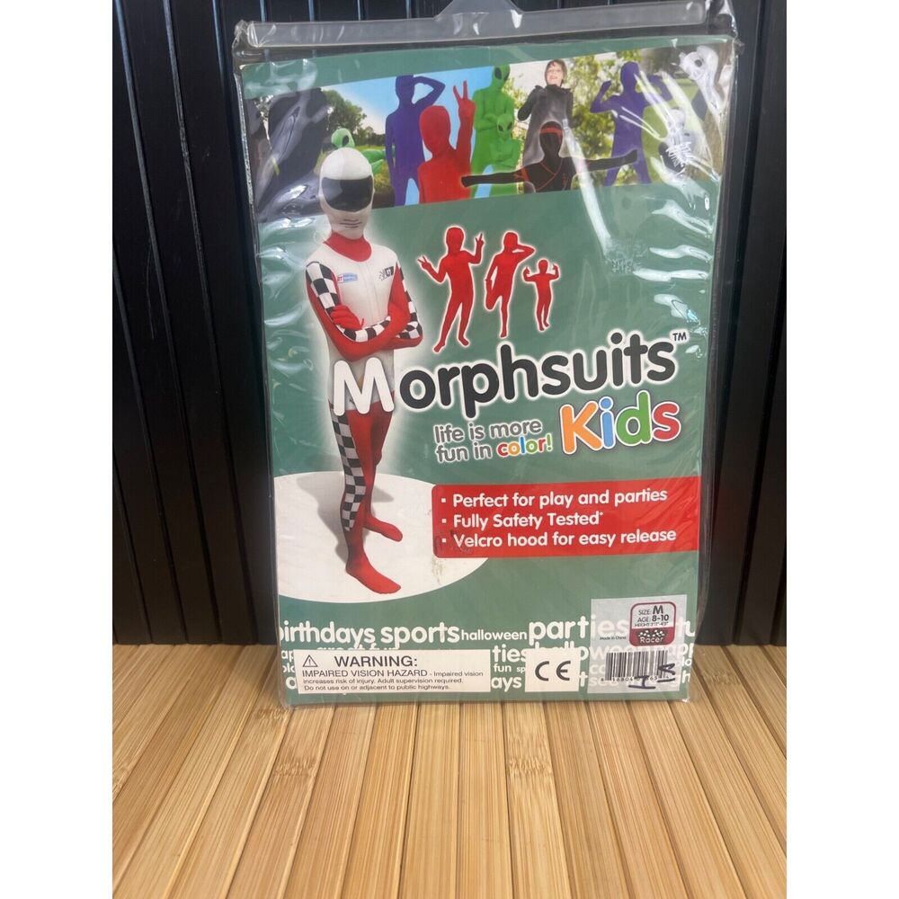 NEW MORPHSUITS KIDS HALLOWEEN COSTUME RACER RACE CAR DRIVER DRESS UP PLAY Med 8